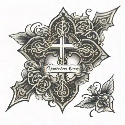 Christian Cross With A Scripture