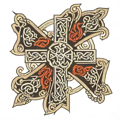 Celtic Cross Intertwined With Last Name Casserly