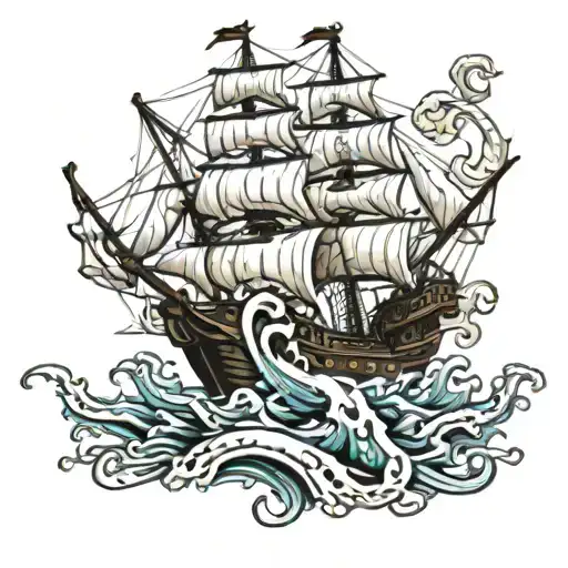 Kraken Attacking Pirate Ship