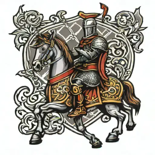 Scottish Knight Standing Guard