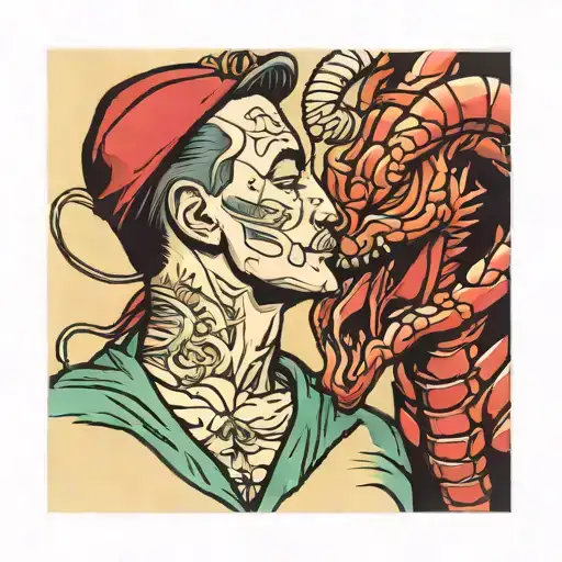 Man Kissing Scorpion