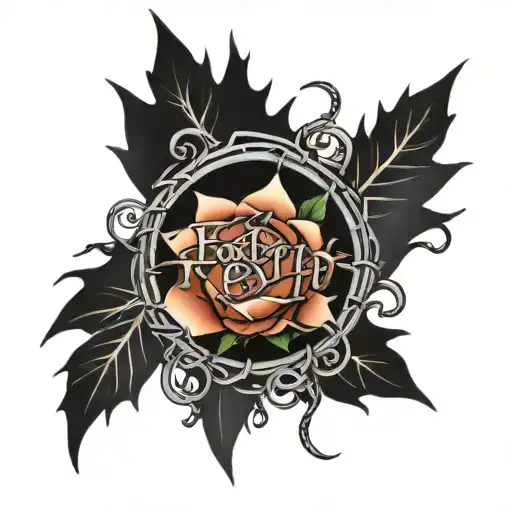 Faith Over Fear With A Crown Of Thorns Wrapped