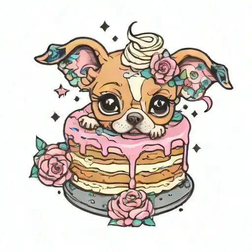 I Love Baking Cake With Sprinkles And Puppies