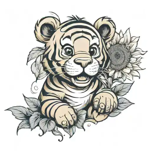 Tigger With A Sunflower