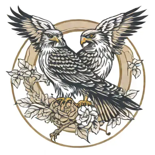 Hawk And Weasel Around A 10 Cm Circle