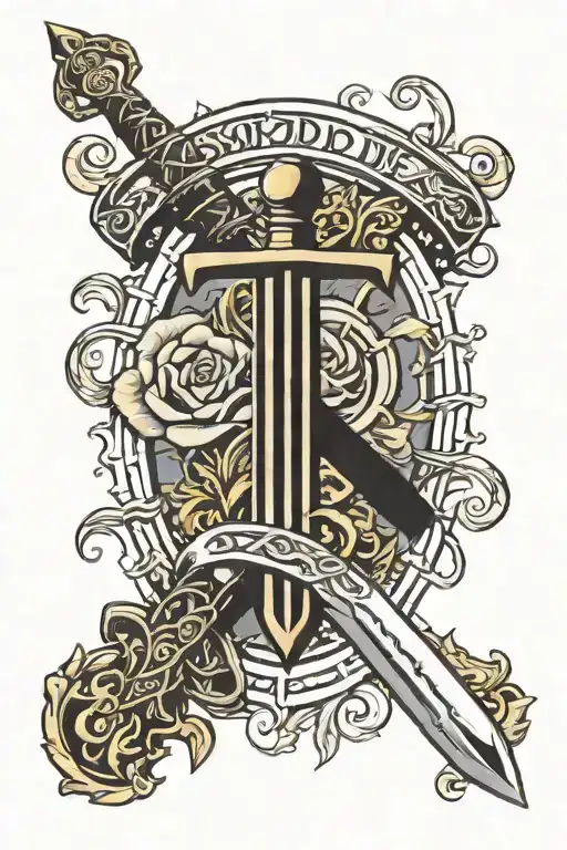 Sword Of God With Roman Numerals