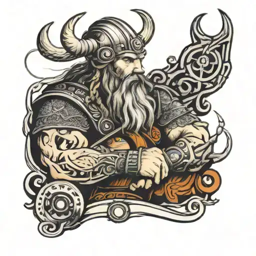 Viking Listening To Music