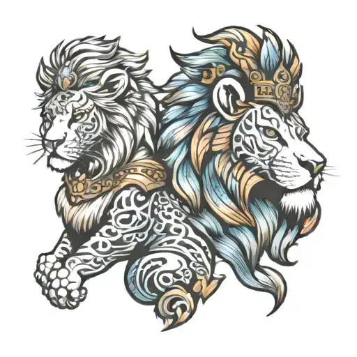 Lion Warrior Character And Darling Grace Character