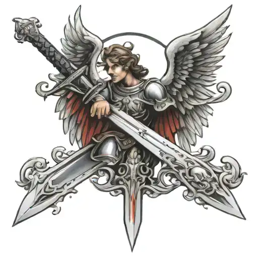 Sword With Angel Wings Micheal The Archangel