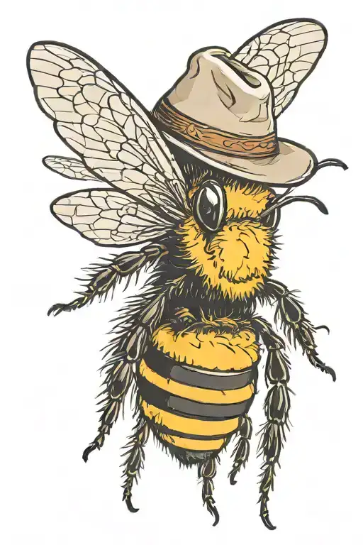 Bee Wearing A Cowboy Hat