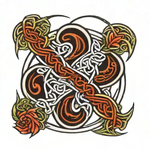 Celtic Knot Ying Yang Symbol Formed