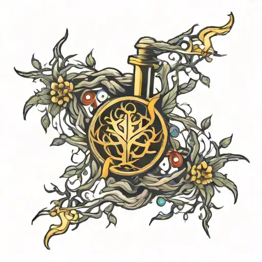 Sigma Male Torch Intertwined Within Its Branches