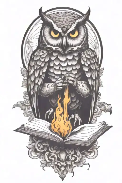 Have The Owl Holding In Its Claws A Cattle Brand Of Kw And Butchers Cleaver