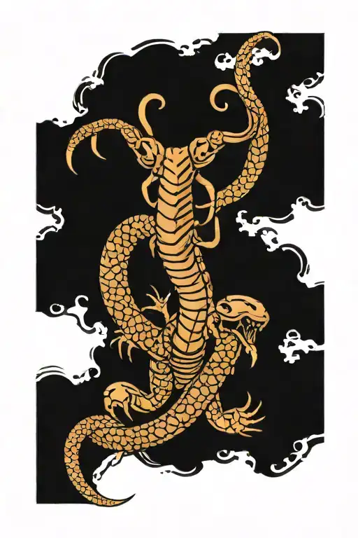 Andrew Tate Tatoo But A Scorpion Instead Of A Cobra
