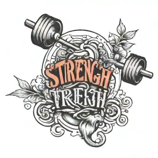 Barbell With The Word Strength Within