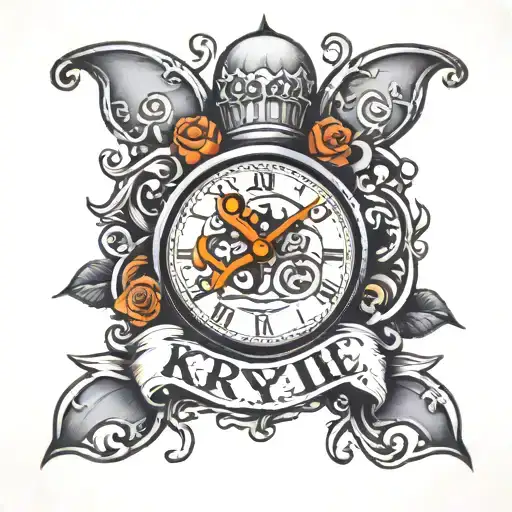 Clock With The Name Kyrie In It