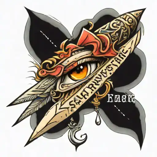 Dagger Eyes Of A Girl And The Inscription Save And Preserve