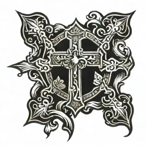 Cross With Roman Numrals In The Middle X-viii-mmviii