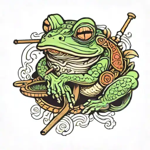 Japanese Frog Smoking Pipe
