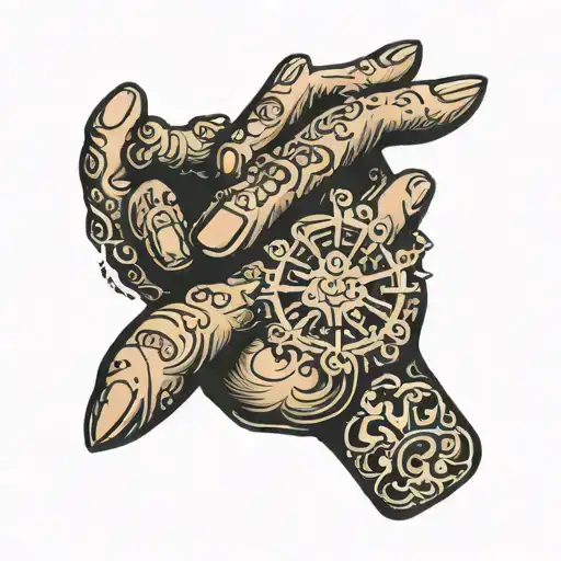 A Hand Logo Which In Fingers Is An Animal