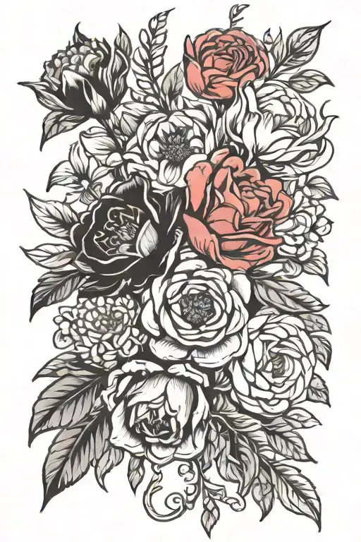 January February April August Birth Flowers Bouquet