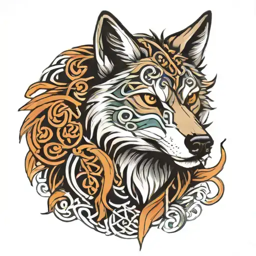 Shoulder Celtic Wolf