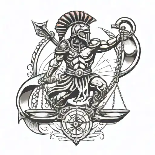 Spartan Symbol And Related To Balance Scale