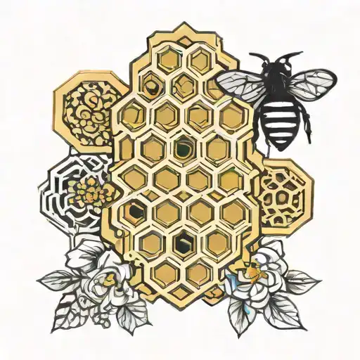 Honey Comb Black And White No Bees Or Flowers