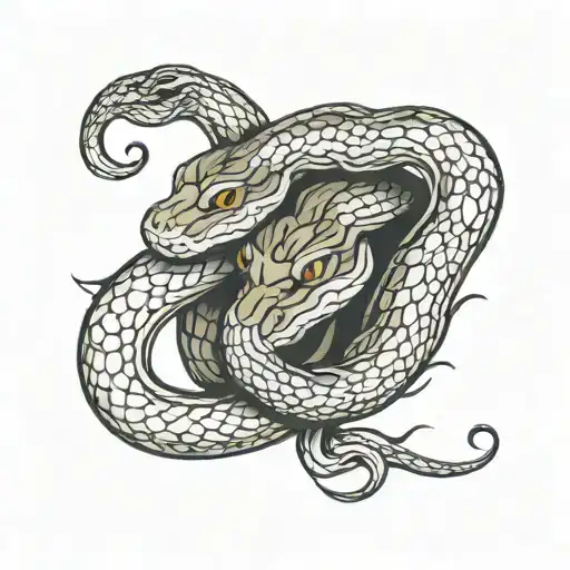 Snake Around Arm With Head On Hand