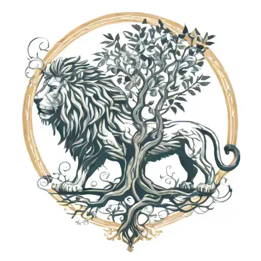 A Tree Of Life Should Be Created That Should Match A Lion