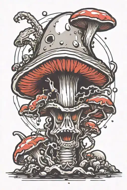 Alien Hand Ripping Mushroom Cap Off