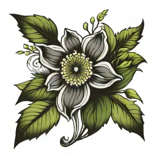 Texas Wild Flowers For Shoulder Tattoo Design