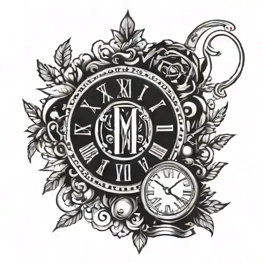 Roman Numerals Surrounded By Lights Shining