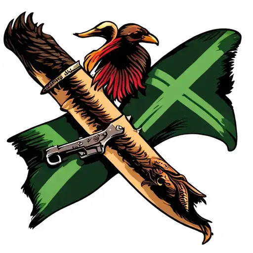 American And Scottish Flag