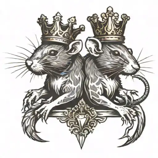 Rats With Crown Hanging
