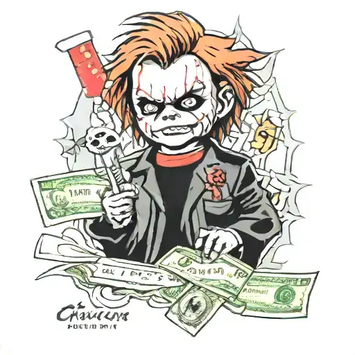 Chucky Doll And Scarface Money Power Quotes