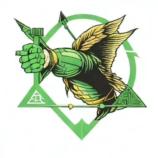 Green Arrow On Arm Saying Always Shoot Your Shot