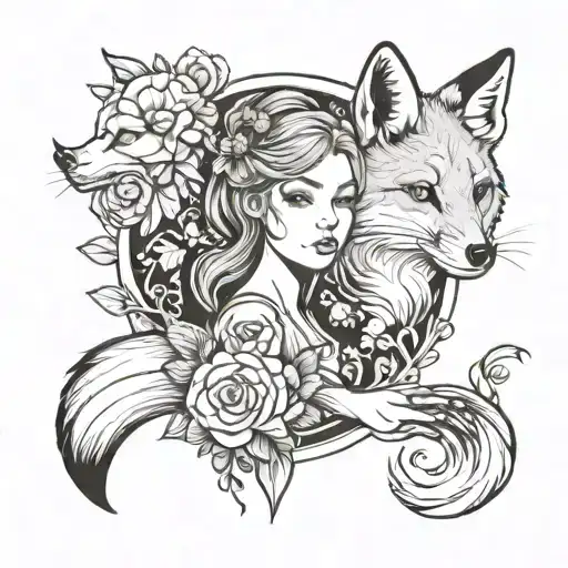 Girl And Fox