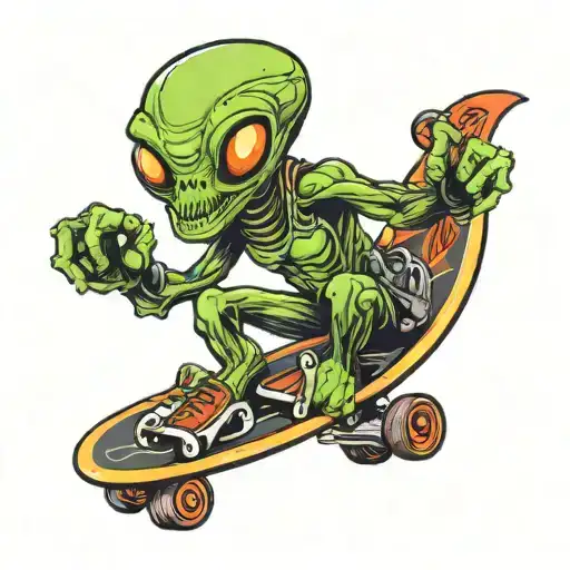 Alien Skateboarding