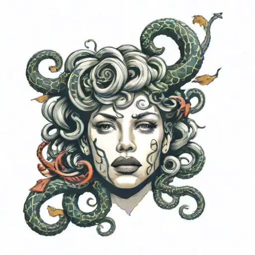 A Medusa Head With Scarlett Johansson's Face