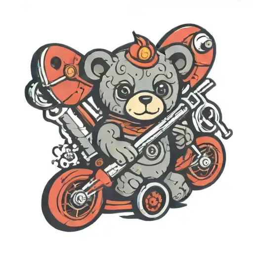 Fire Truck Wrench Teddy Bear