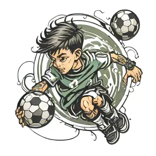 A Boy Holds A Soccer Ball In His Hand
