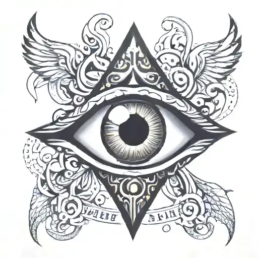 All Seeing Eye Laugh Joker Tattoo