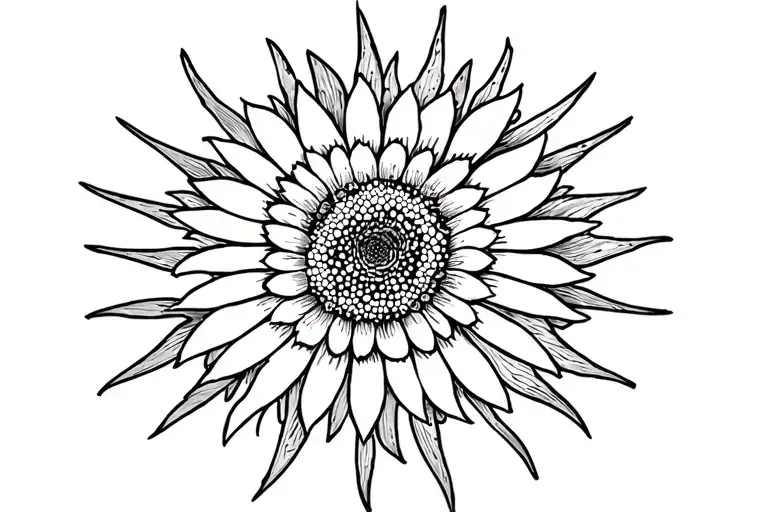 Sun Flower & Sun Rays