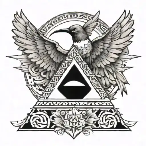 Hummingbird Aztec Warrior Pyramid