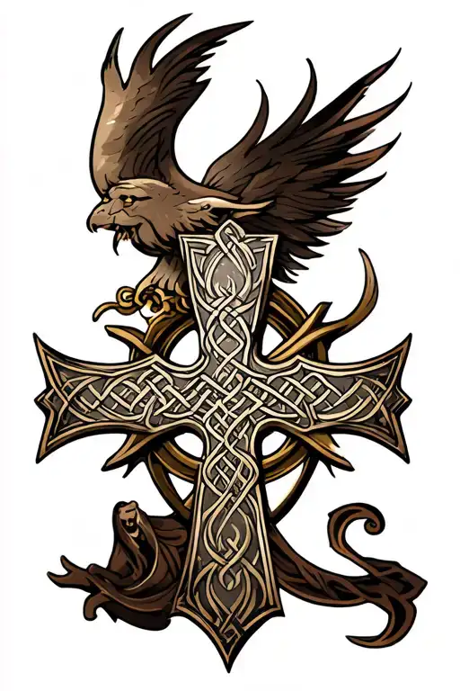 Celtic Cross And Costello Coat Of Arms