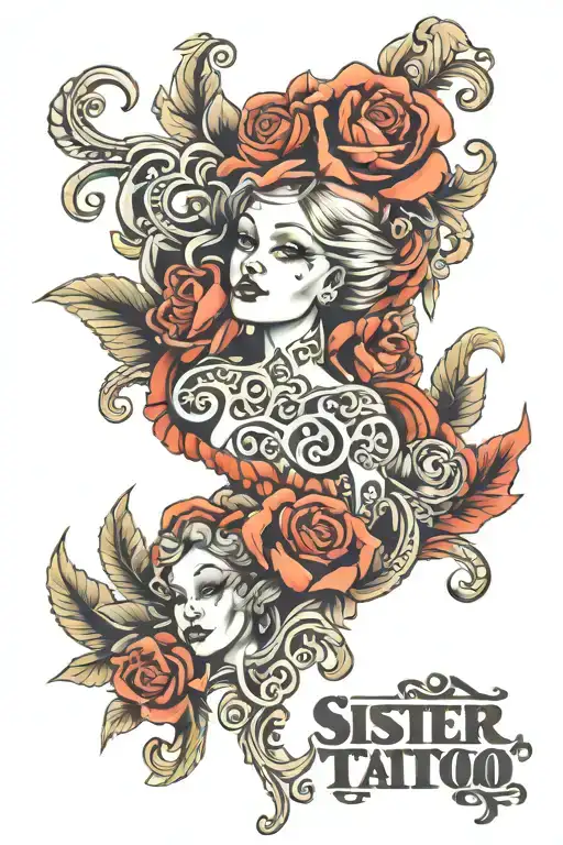 Sister Tattoo Dutch And Polish Heritage Using Word For Sister