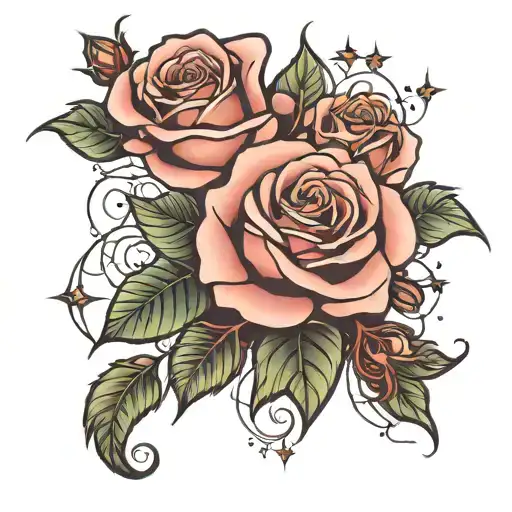 Rose And Stars Forming