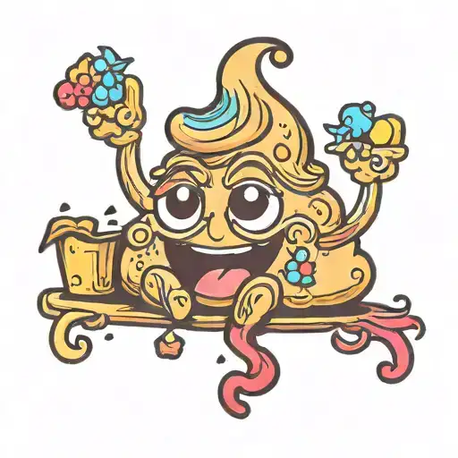 Poop Emoji With Rainbow