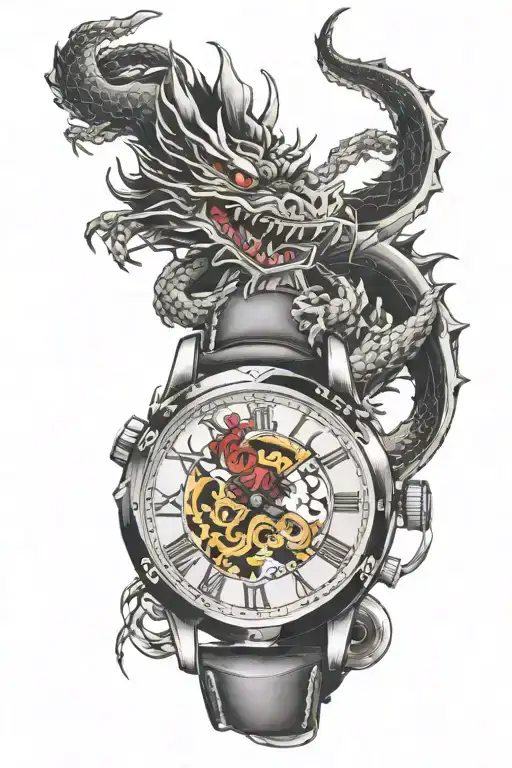 A Watch Broken And Healed With A Samurai And Dragon